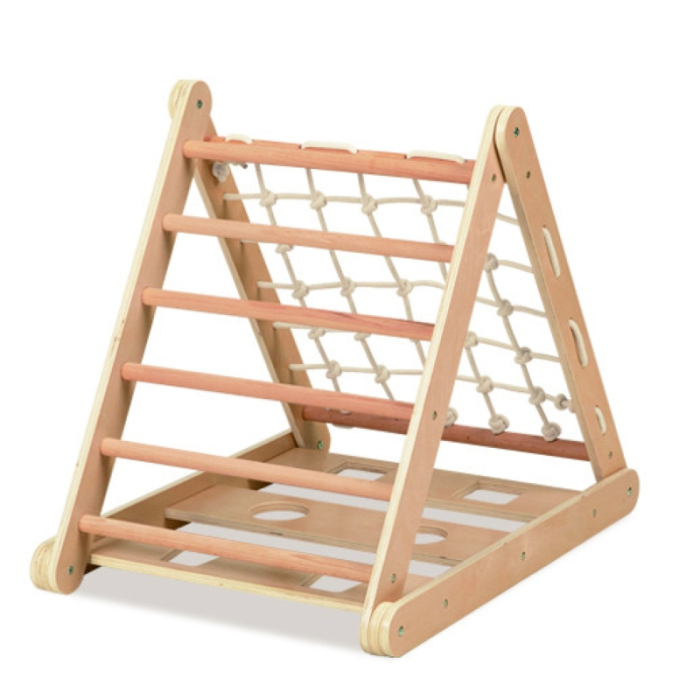 Set de cățărat 3în1 pentru copii mici, triunghi de cățărat cu 3 laturi, Montessori/Pikler din lemn [3]