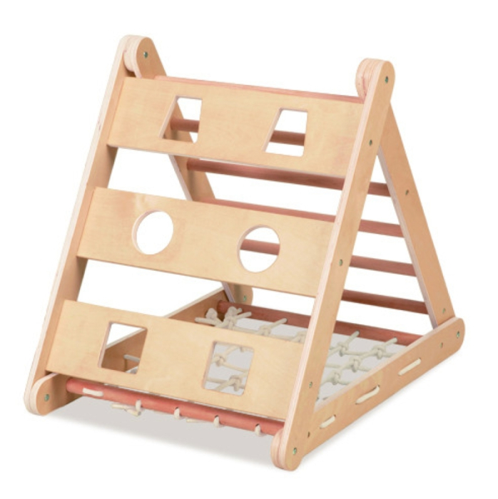 Set de cățărat 3în1 pentru copii mici, triunghi de cățărat cu 3 laturi, Montessori/Pikler din lemn [4]