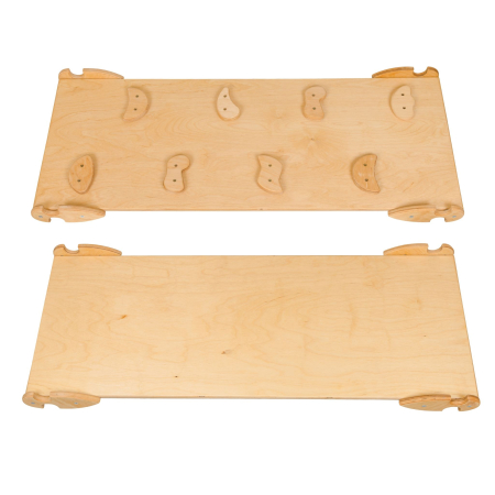 Set de catarare mare 2in1, Triunghi Pikler cu Rampa si Arc Escaladare, pentru copii, 2-7 ani, lemn [3]