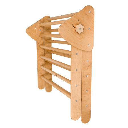 Set de catarare mare 2in1, Triunghi Pikler cu Rampa si Arc Escaladare, pentru copii, 2-7 ani, lemn [1]