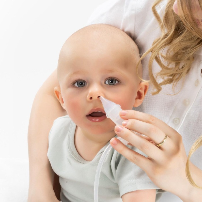 Aspirator nazal pentru bebelusi, cu adaptor pentru aspiratorul casnic, varf din silicon moale, sterilizabil la abur, saculet depozitare si 4 filtre, Reer 79149 [6]