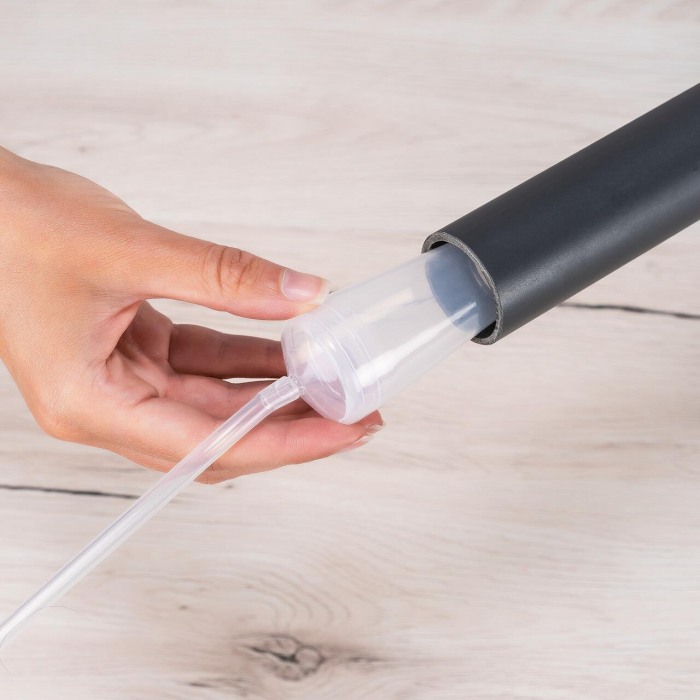 Aspirator nazal pentru bebelusi, cu adaptor pentru aspiratorul casnic, varf din silicon moale, sterilizabil la abur, saculet depozitare si 4 filtre, Reer 79149 [3]