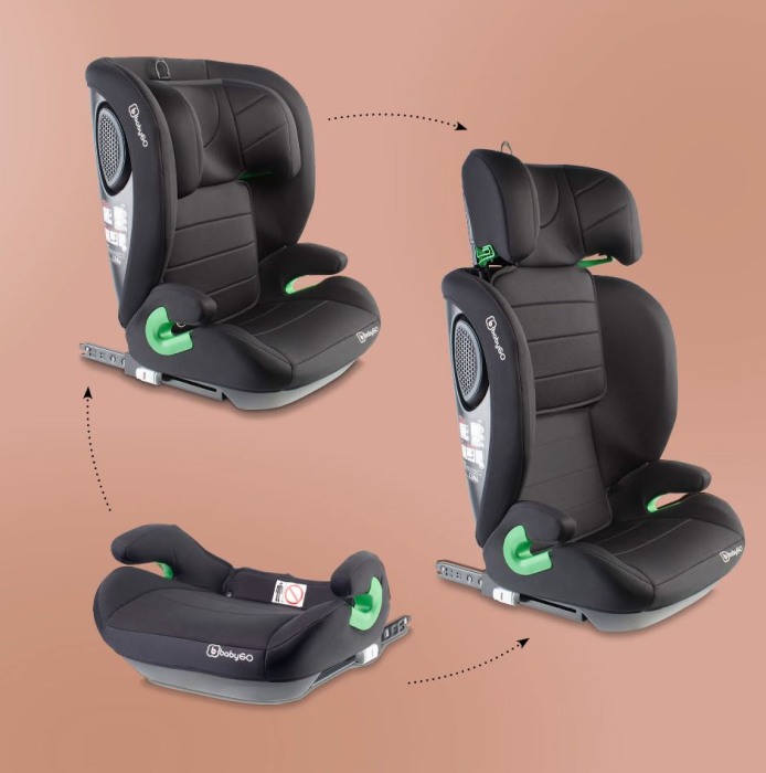 BabyGo - Scaun auto SafeChild2 Black, 100-150 cm, certificat R129 [8]