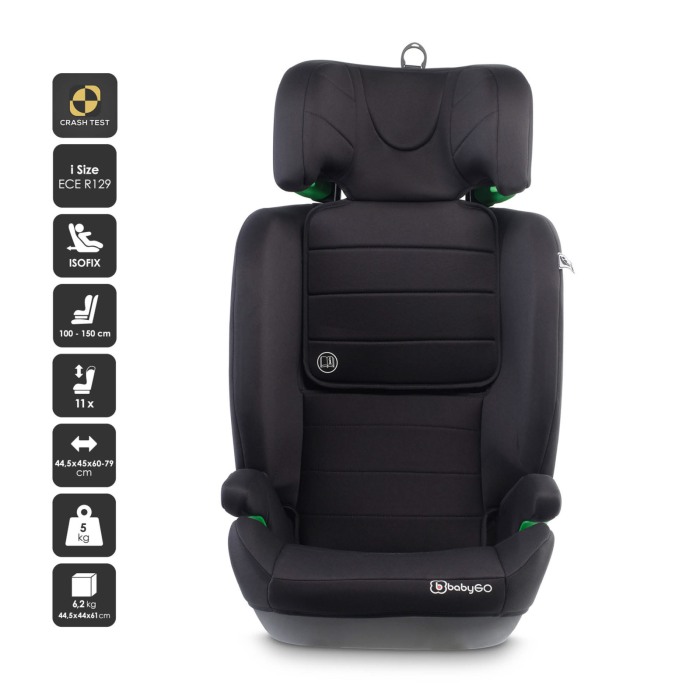 BabyGo - Scaun auto SafeChild2 Black, 100-150 cm, certificat R129 [2]