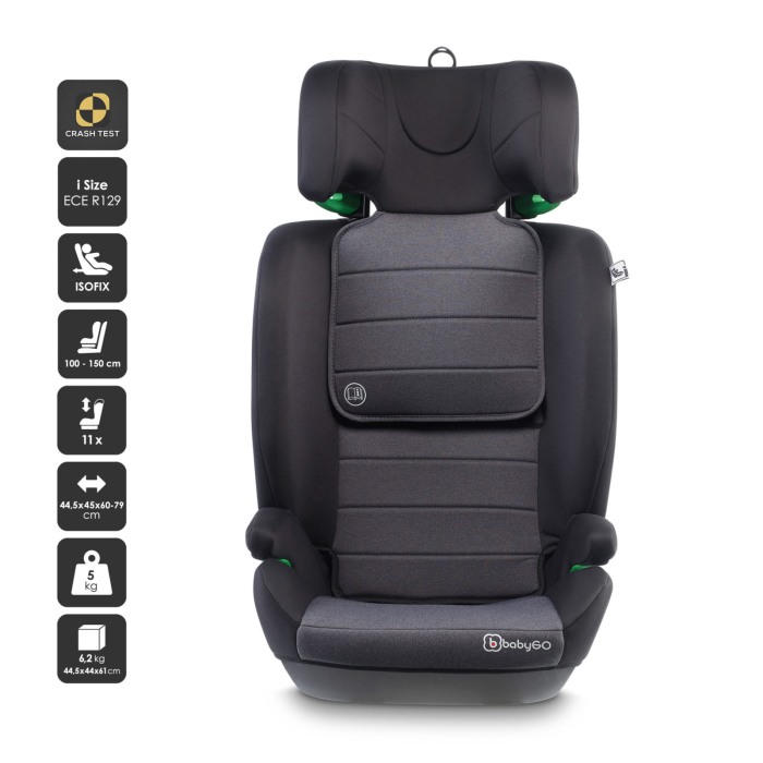 BabyGo - Scaun auto SafeChild2  Grey, 100-150 cm, certificat R129 [2]