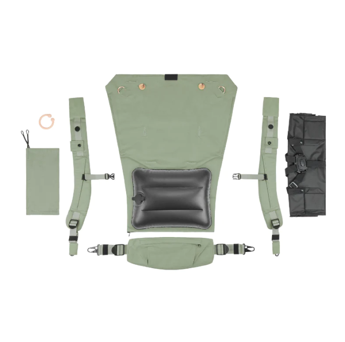 Babymoov - Moov & Boost Sistem de purtare transformabil in Booster, creat in colaborare cu medici kinetoterapeuti, Verde salvie [4]