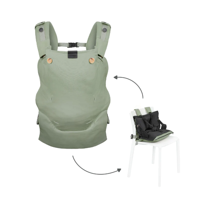 Babymoov - Moov & Boost Sistem de purtare transformabil in Booster, creat in colaborare cu medici kinetoterapeuti, Verde salvie [3]