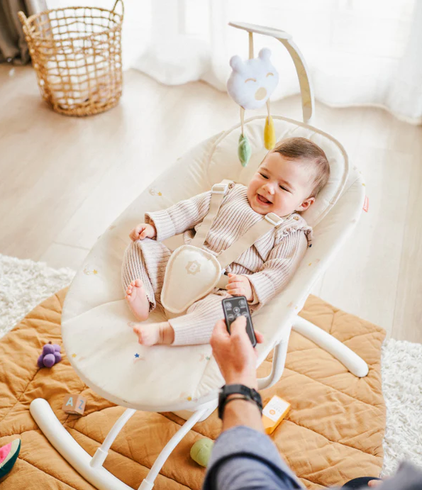 Badabulle - Leagan cu balansare stanga-dreapta, Crem [2]