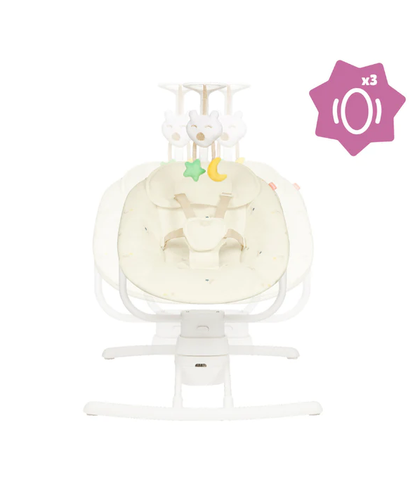 Badabulle - Leagan cu balansare stanga-dreapta, Crem [5]