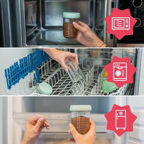 Badabulle - Set 2 Boluri din sticla Badabowls pentru pastrarea hranei bebelusului [6]