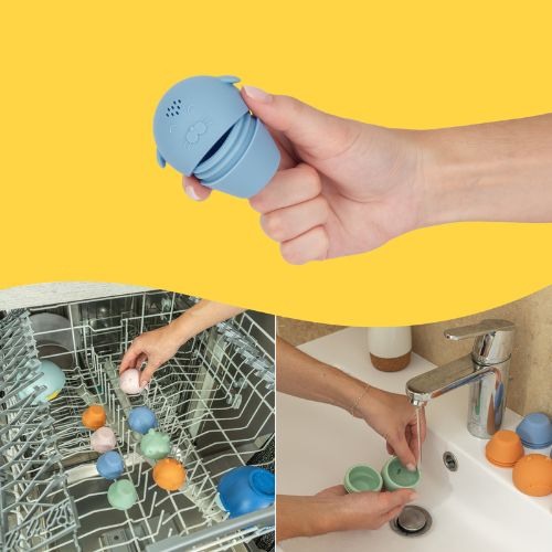 Badabulle - Set de 4 jucarii de baie stropitoare din silicon [8]