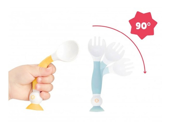 Badabulle - Set lingurita si furculita flexibile [2]