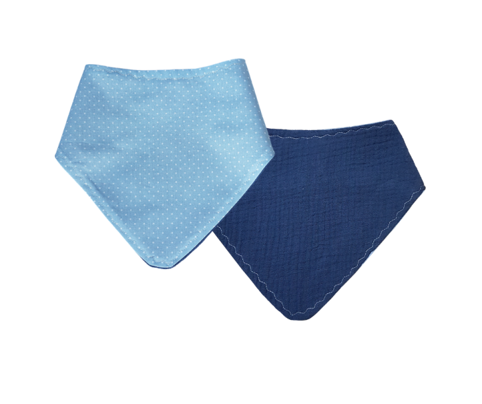 Baveta 2 fete - muselina / bumbac, buline [3]