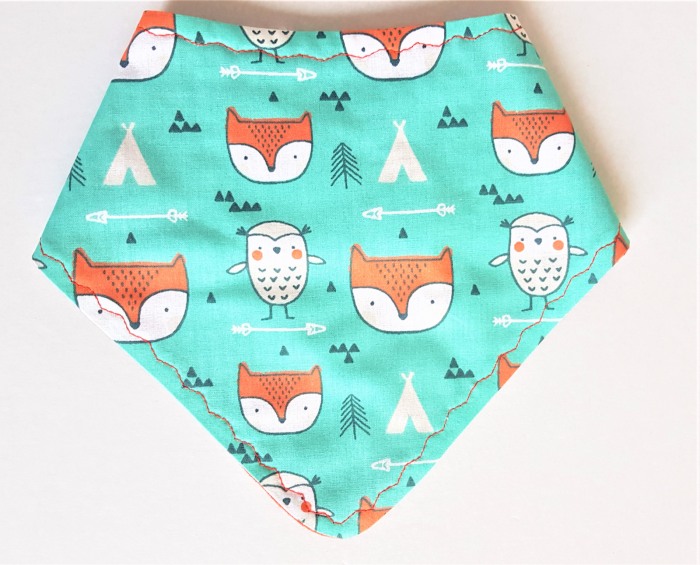 Baveta 2 fete - muselina/bumbac, Caramiziu [4]