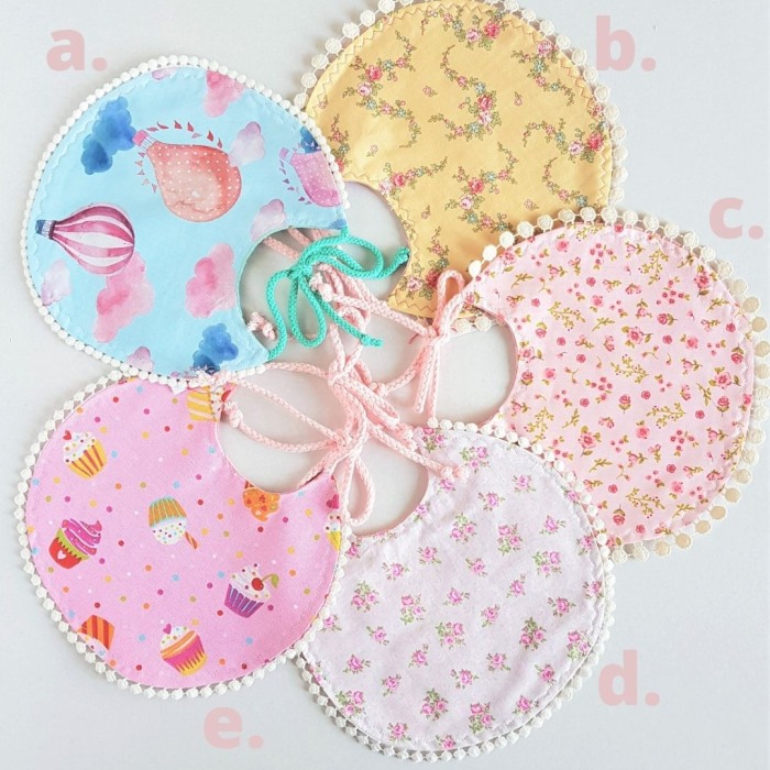 Baveta 2 fete - muselina, flori [4]