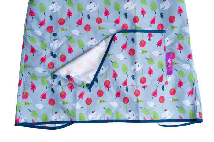 Baveta lunga cu buzunar - Copacei colorati [2]