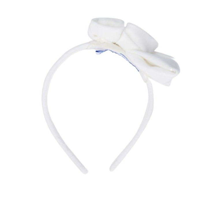 Bentita Off White de catifea pentru bebe [2]