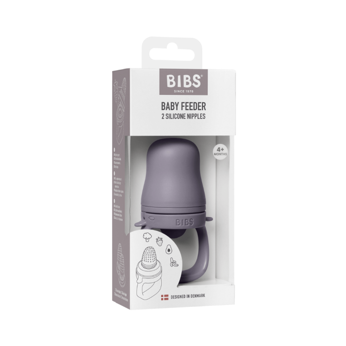 BIBS - Dispozitiv de hranire Baby Feeder cu 2 tetine din silicon, Fossil Grey [5]