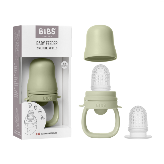 BIBS - Dispozitiv de hranire Baby Feeder cu 2 tetine din silicon, Sage [3]