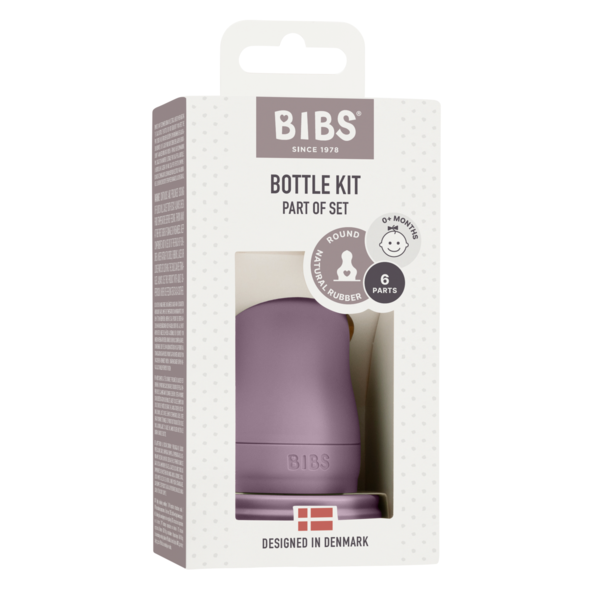BIBS - Kit pentru set complet biberon din sticla anticolici, Mauve [2]