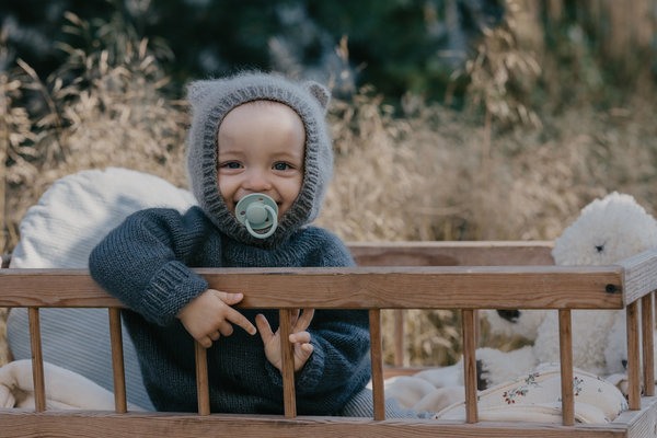 BIBS - Set 2 suzete De Lux Latex, tetina rotunda, 0 luni +-Ivory/Blush [2]