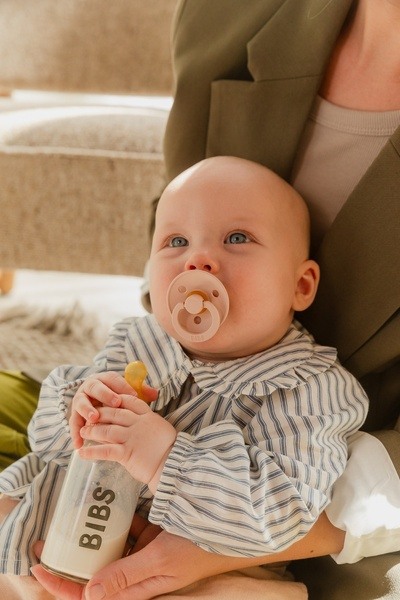 BIBS - Set 2 tetine pentru biberon, Latex, flux lent [5]