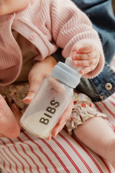 BIBS - Set 2 tetine pentru biberon, Silicon, cu flux mediu [4]