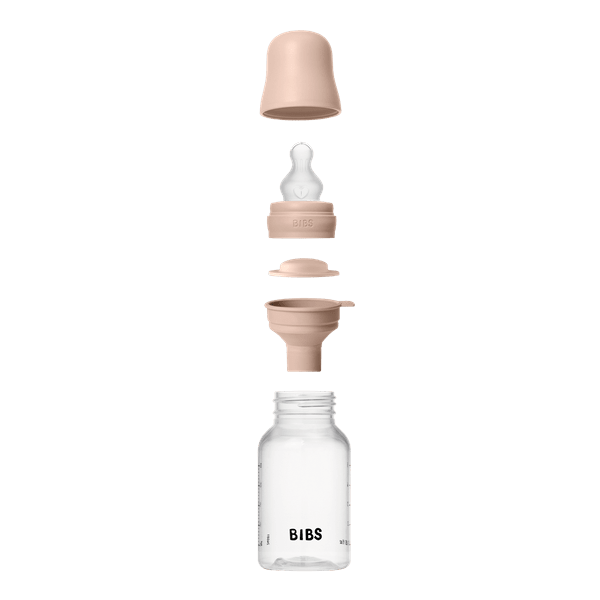 BIBS - Set complet biberon anticolici PP fara BPA, 150 ml, Silicon, Blush [3]