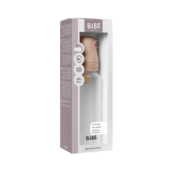 BIBS - Set complet biberon anticolici PP fara BPA, 270 ml, Latex, Blush [2]