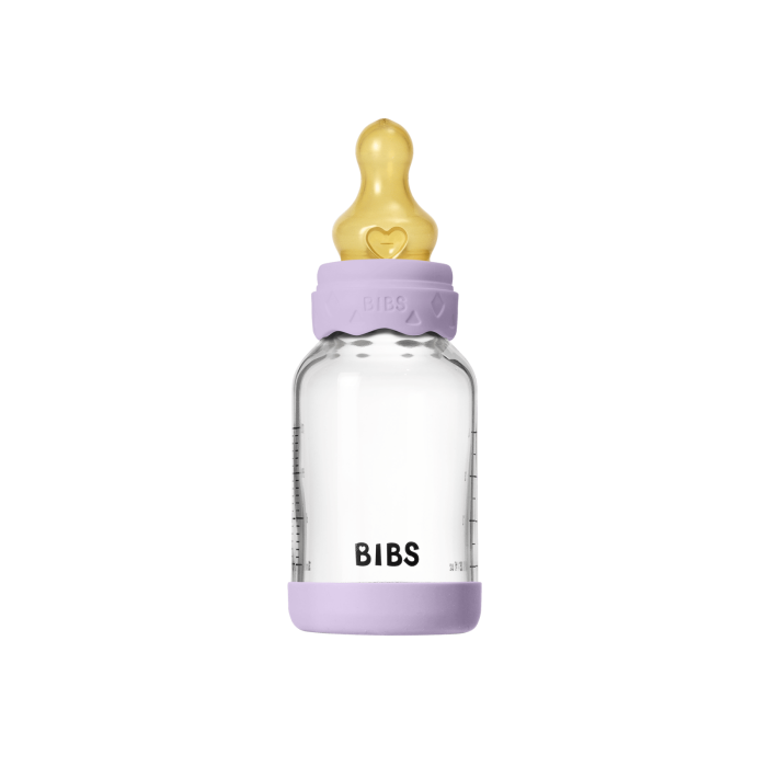 BIBS - Set complet biberon Boheme din sticla anticolici cu tetina din latex, flux lent, 120 ml, Violet Sky [6]