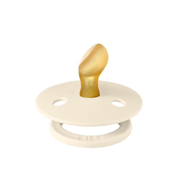 BIBS - Suzeta Colour Latex, tetina anatomica, 0 luni +-Ivory [2]