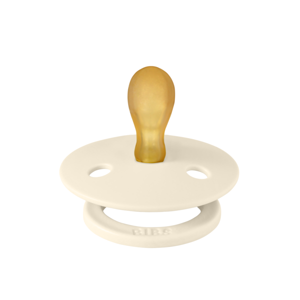BIBS - Suzeta Colour Latex, tetina simetrica, 0 luni +-Ivory [2]