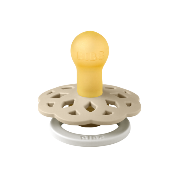 BIBS - Suzeta fosforescenta Boheme GLOW Latex, tetina rotunda, 0 luni +-Vanilla [2]