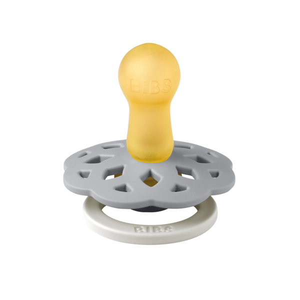 BIBS - Suzeta fosforescenta Boheme GLOW Latex, tetina rotunda, 6 luni +-Cloud [2]