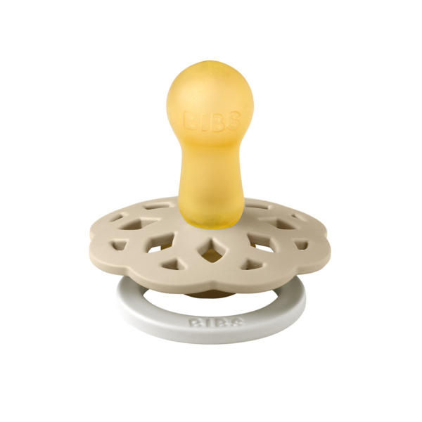 BIBS - Suzeta fosforescenta Boheme GLOW Latex, tetina rotunda, 6 luni +-Vanilla [2]