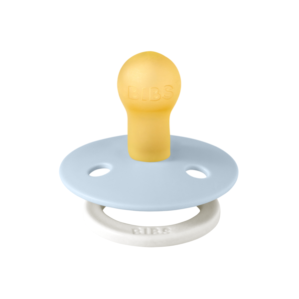 BIBS - Suzeta fosforescenta Colour GLOW Latex, tetina rotunda, 0 luni +-Baby Blue [2]