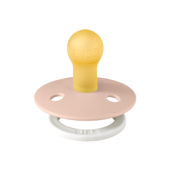 BIBS - Suzeta fosforescenta Colour GLOW Latex, tetina rotunda, 0 luni +-Blush [2]
