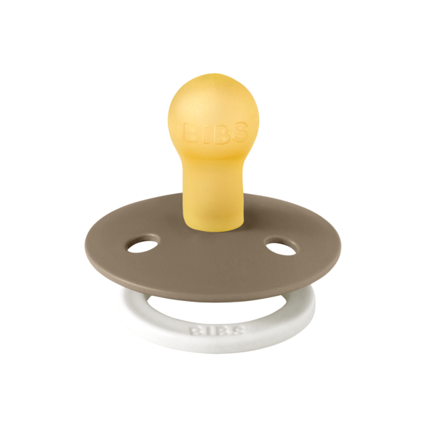 BIBS - Suzeta fosforescenta Colour GLOW Latex, tetina rotunda, 0 luni +-Dark Oak [2]