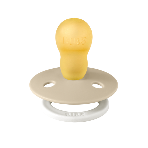 BIBS - Suzeta fosforescenta Colour Glow Latex, tetina rotunda, 18 luni +-Vanilla [2]