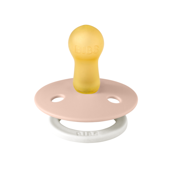 BIBS - Suzeta fosforescenta Colour Glow Latex, tetina rotunda, 6 luni +-Blush [2]
