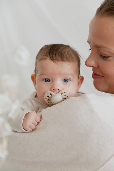 BIBS - Suzeta Infinity Silicon, tetina simetrica, 0 luni +-Ivory [3]