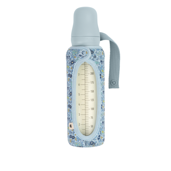 BIBS x LIBERTY - Husa pentru biberonul din sticla 225 ml, Chamomile Lawn Baby Blue [2]