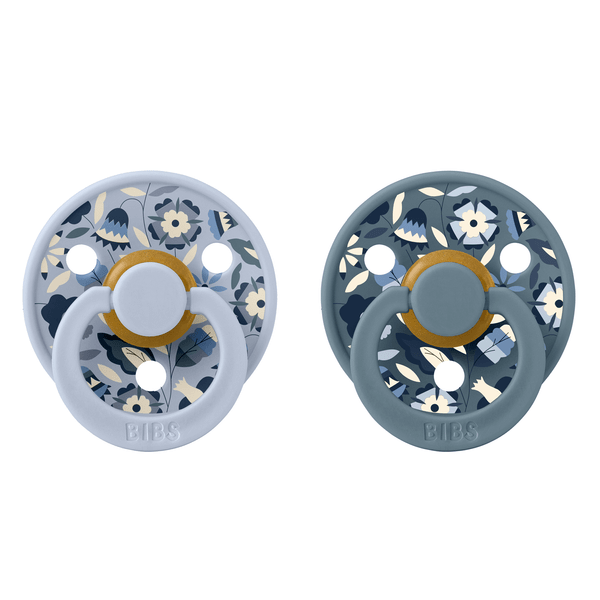 BIBS x LIBERTY - Set 2 suzete Colour Bobo Latex, tetina rotunda, 6 luni+-Dusty Blue/Petrol [3]