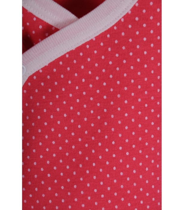 Bluza cu maneca lunga rosie cu picatele albe 2 ani [2]