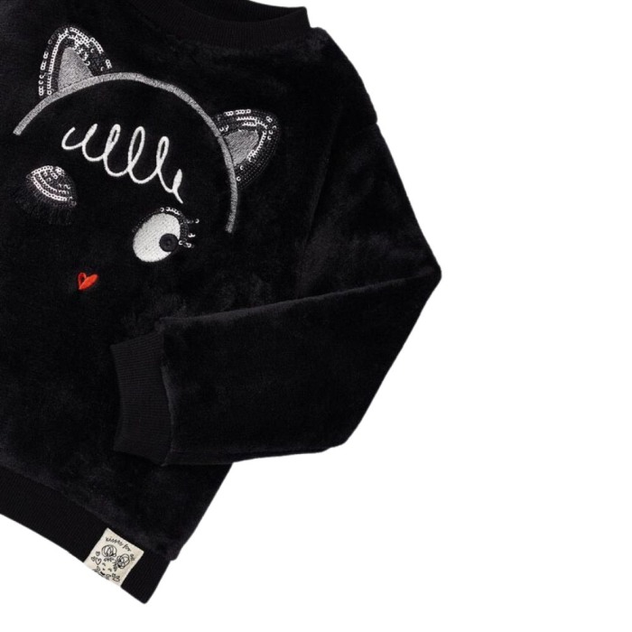 Bluza sport blanita aplicatii urechiuse pisica - Mayoral   9 ani (134 cm) [5]