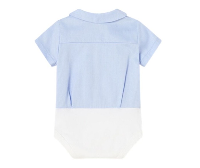 Body camasa cu maneca scurtatip camasa - Bleu - Mayoral  4-6 luni [2]