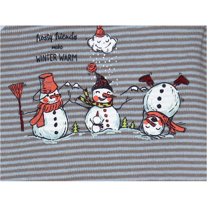 Body cu maneca lunga - dungi bleu 6 luni [2]