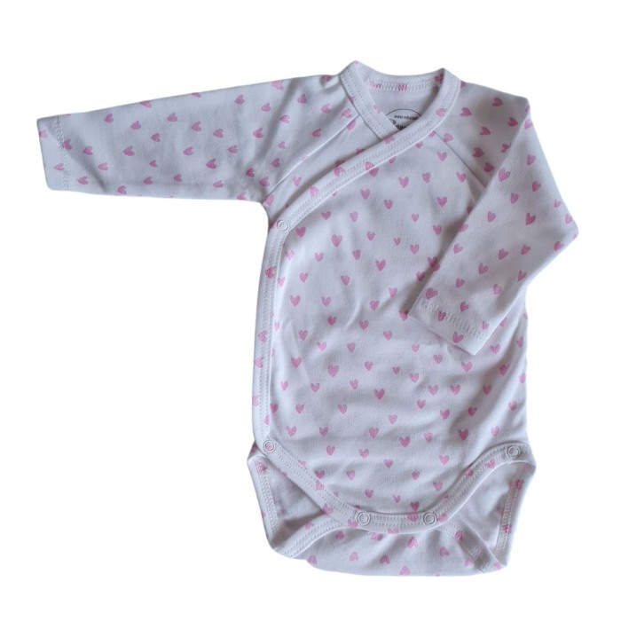 Body cu maneca lunga - Inimioare roz pal 6 luni [2]