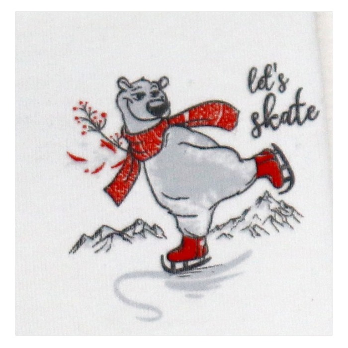 Body cu maneca lunga - Urs patine 1 luna [2]