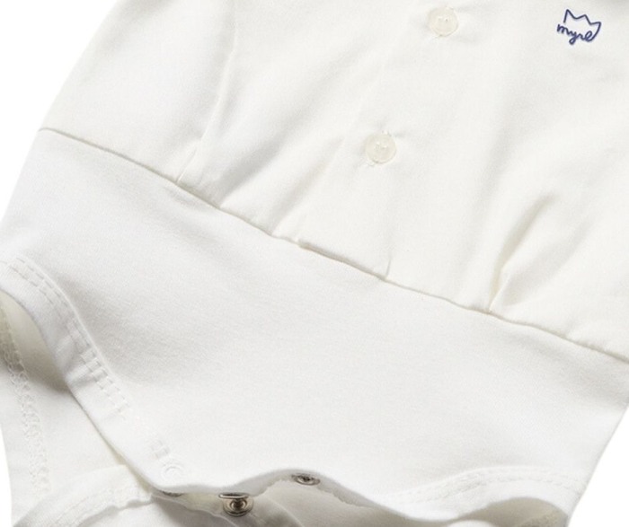 Bodycu maneca scurta tip camasa - Alb - Mayoral  4-6 luni [3]